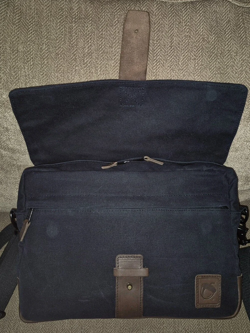 Mint! NutSac 13 Satchel-Pro Waxed Canvas Leather Messenger Men's Bag USA Made!